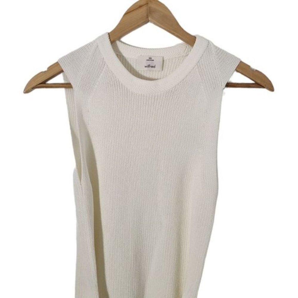 ARITZIA WILDRED Aimee Ribbed Knit Sweater Vest with Self Tie Size XXsmall - Picture 9 of 14